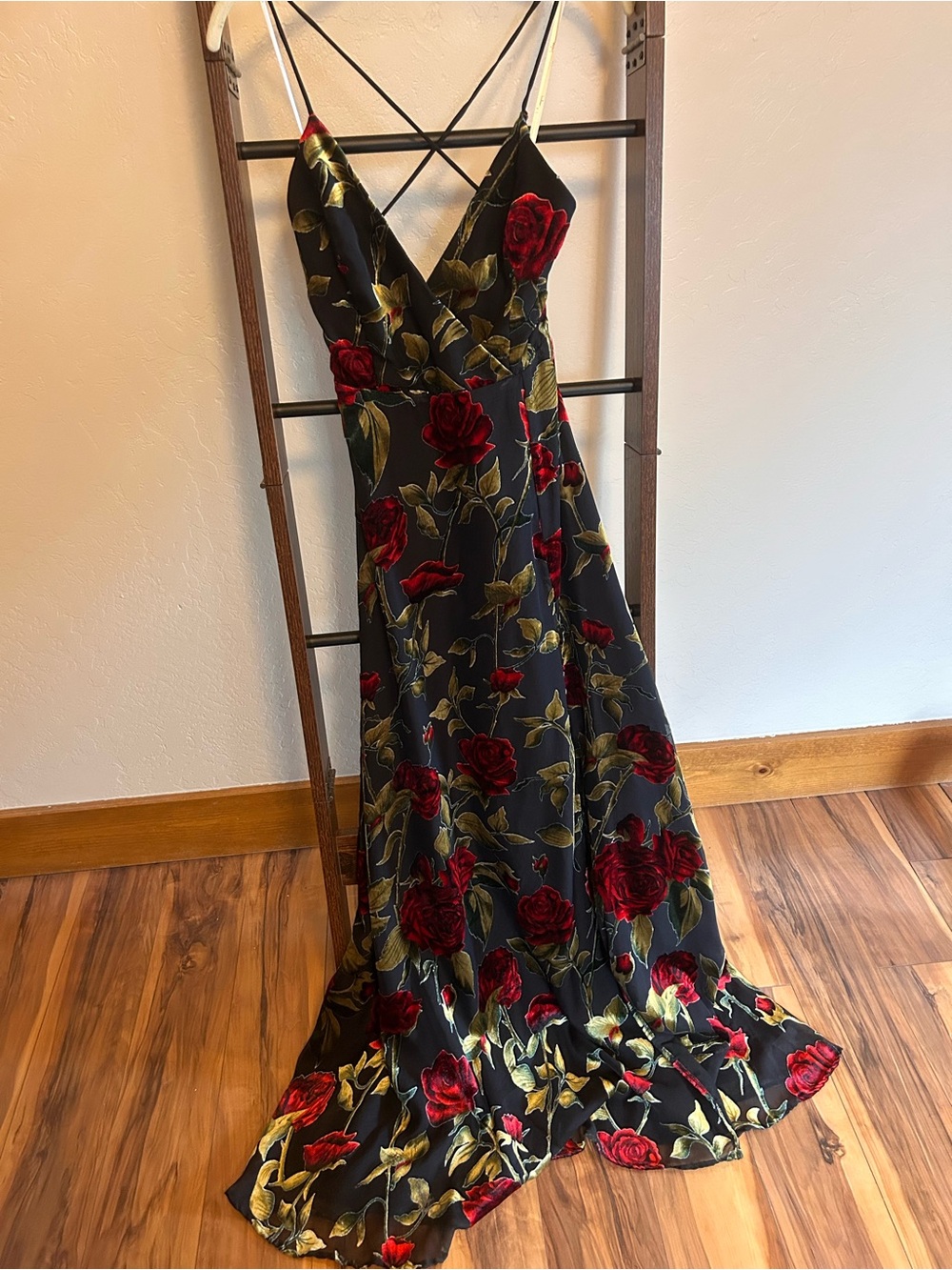 Lulus Black Floral Dress